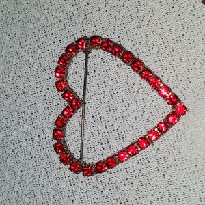 ❤️ HEART Red Bling Pin Brooch New Gift  💥HOST PICK 💥